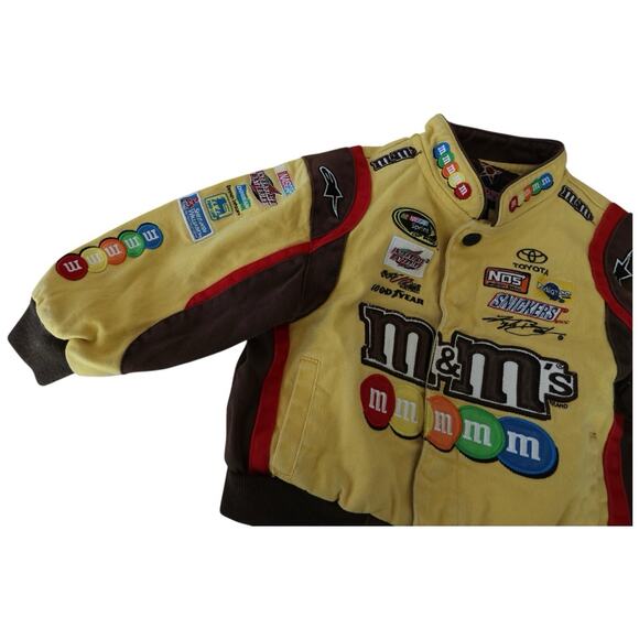 Nascar Kyle Busch JH Design M&M's Yellow Cotton Jacket w/Snaps Kids Size 3T - Picture 4 of 16